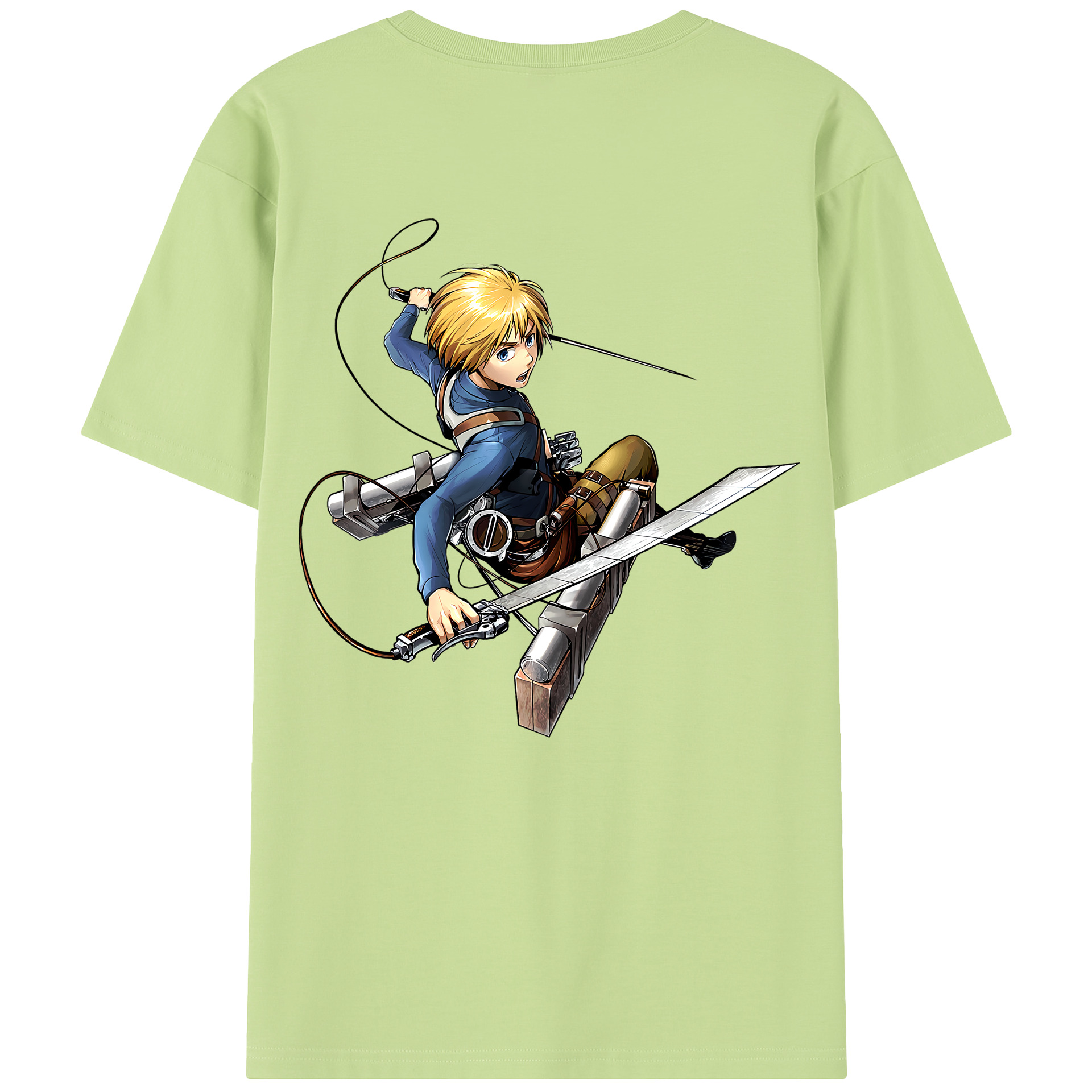 （画像用） 進撃の巨人 アルミン·アルレルト Attack on Titan Armin Arlert 綿100％半袖Tシャツ（背面プリント）